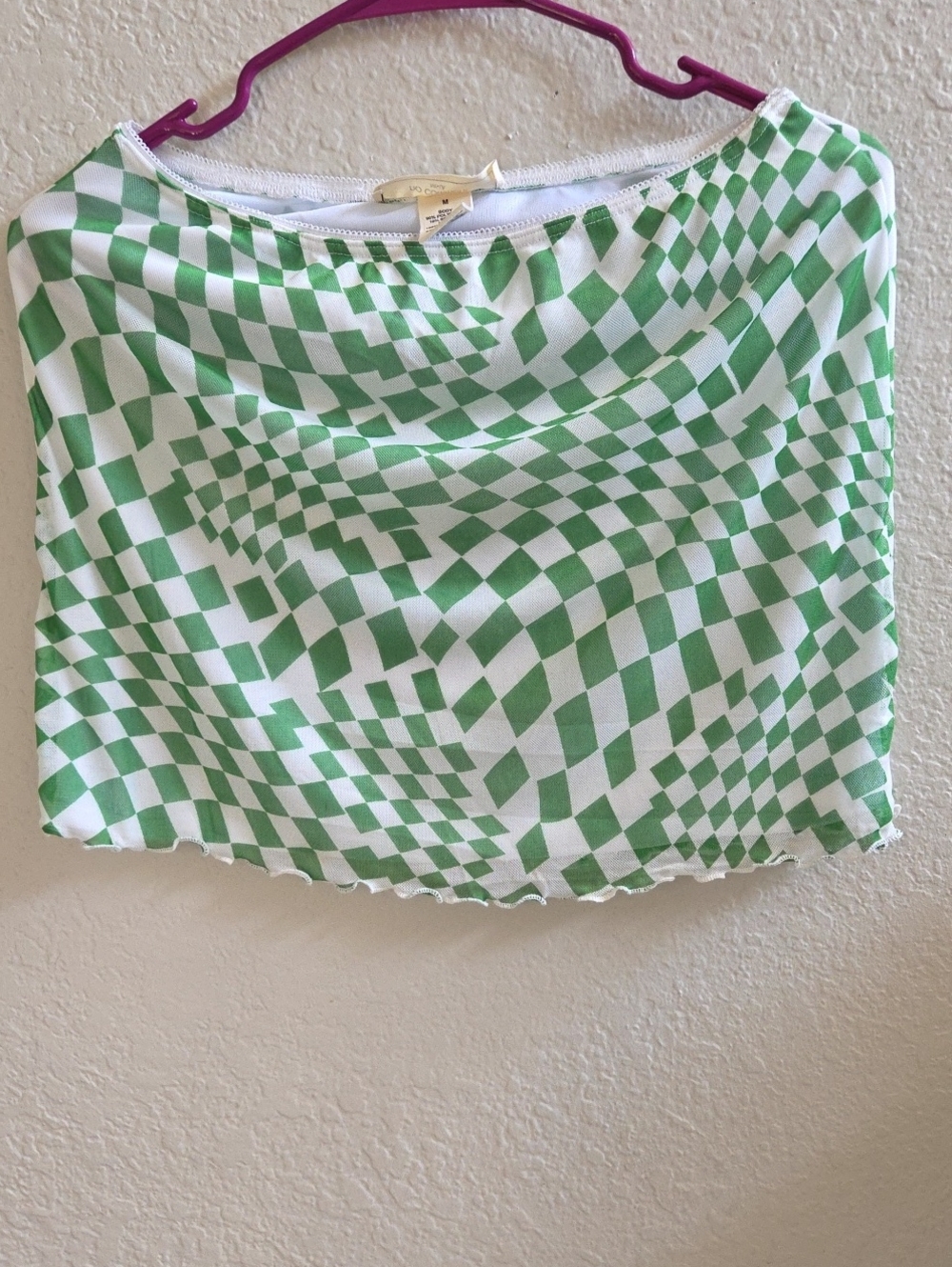 Checkerboard Green Mini Skirt — Women’s Trendy A-Line